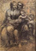 LEONARDO da Vinci Virgin and Child with St Anne and St John the Baptist (mk08) Germany oil painting artist
